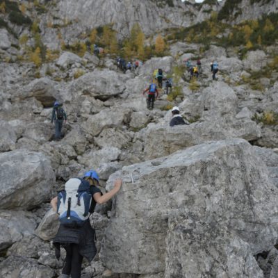 Drži skalo, da ne bi šla v dolino. Foto: Jaka Dolinar